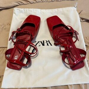 ZARA patent leather flats!  Brand New!  Perfect Condition!